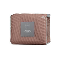 Ardor Alton Burlwood Jacquard Embossed Texture Geo Quilt Cover Set Queen thumbnail