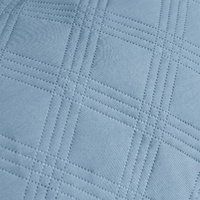 Ardor Carter Mineral Blue Embossed Vintage Washed Geometric Quilt Cover Set King thumbnail