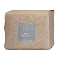 Ardor Hana Champagne Embossed Velvet Quilt Cover Set Queen thumbnail