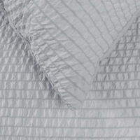 Ardor Ingrid Silver Seersucker Stripe Quilt Cover Set King thumbnail
