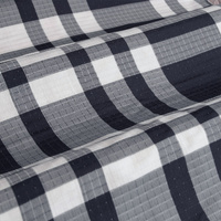 Ardor Ronan Navy Plaid Jacquard Quilt Cover Set King thumbnail