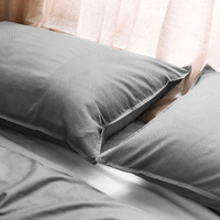 Dickies Cotton Waffle Texture Quilt Cover Set Grey King thumbnail