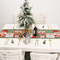 Christmas Table Runner thickened knitted Dining Tablecloth Xmas Party Decor(Santa Claus) thumbnail