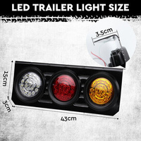 63 LED Trailer Tail Light Kit Pair Plug 7m 5 Core Wire 7 Pin Flat Plug Ute Set thumbnail