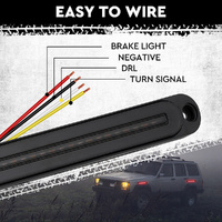Trailer Tail Light Kit Pair Plug 7m 5 Core Wire Turn Signal 7 Pin Flat Plug Set thumbnail