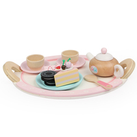 Kids Wooden Kitchen Tea Set Pretend Play thumbnail