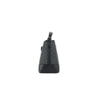 Michael Kors Women's Mercer Small Black Signature Leather Bucket Crossbody Handbag Purse - One Size thumbnail