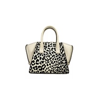 Michael Kors Women's Avril XS Cream Cheetah Satchel Crossbody Bag Purse - One Size thumbnail