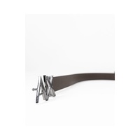 Armani Exchange Men's Black Leather Belt - 100 cm thumbnail