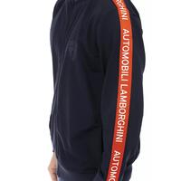 Zip-up Sweatshirt with Side Pockets and Printed Shield Logo M Men thumbnail