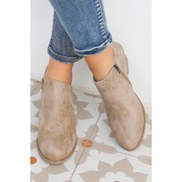 Philippine Gray Tulip Opening Suede Ankle Boots - 37 EU thumbnail