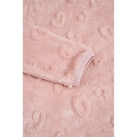 Lavendula Textured Leopard Fleece Loose Two Piece Lounge Set - L thumbnail