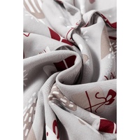Light Grey Christmas Printed Shirt and Pants Pajama Set - L thumbnail