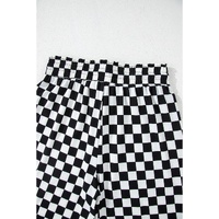 Black Checkered Print Long Sleeve Top and Pants Lounge Set - S thumbnail