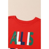 Multicolor ALL IS BRIGHT Graphic Christmas Plaid Pajamas Set - L thumbnail
