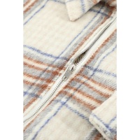 Azura Exchange Plaid Half Zip Sweatshirt with Chest Pocket - S thumbnail