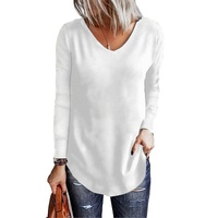 Azura Exchange V Neck Long Sleeve Knit Top - M thumbnail