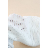 Azura Exchange Knitted Hollow-out Short Sleeve T Shirt - 2XL thumbnail