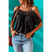 Azura Exchange Off-shoulder Crochet Neckline Top - S thumbnail