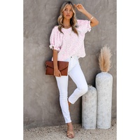 Azura Exchange Smocked Puff Sleeve Blouse - XL thumbnail