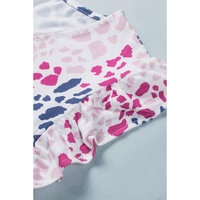 Spotted Print Ruffled V Neck Tank Top - L thumbnail
