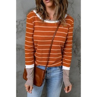 Azura Exchange Color Block Rib Knit Striped Pullover - 2XL thumbnail