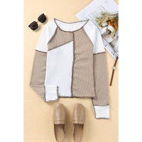 Azura Exchange Color Block Rib Knit Top - 2XL thumbnail