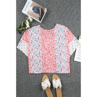 Azura Exchange Animal Floral Mix Print Cape Top - S thumbnail