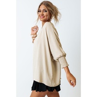 Azura Exchange Smocked Wrist Shift Top - M thumbnail