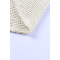 Azura Exchange Waffle Knit Split Neck Pocketed Top - 2XL thumbnail