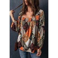 Azura Exchange Mixed Print Blouse - S thumbnail