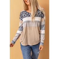 Azura Exchange Leopard Print V-Neck Top - 2XL thumbnail