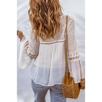 Azura Exchange Hollow Out Swiss Dot Blouse - XL thumbnail