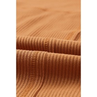 Azura Exchange Waffle Knit Half Button Henley Top - L thumbnail