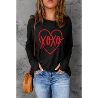 Azura Exchange Heart Shaped Print Long Sleeve Top - M thumbnail