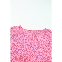 Azura Exchange Leopard Puff Sleeve Blouse - S thumbnail