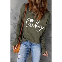 Azura Exchange Lucky Clover Graphic Print Tunic Top - L thumbnail