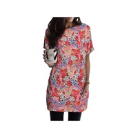Azura Exchange Boho Flower Print Tunic Top - S thumbnail