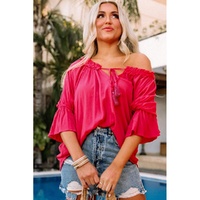 Azura Exchange Frilled Ruffled Sleeve Shift Top - M thumbnail