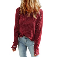 Azura Exchange Textured Round Neck Long Sleeve Top - S thumbnail