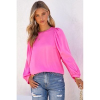 Azura Exchange Puff Sleeve Crewneck Blouse - L thumbnail
