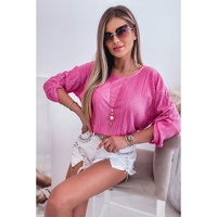 Azura Exchange Pleated Texture Roll Tab Sleeve Blouse - L thumbnail