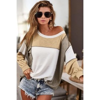Azura Exchange Exposed Seam Color Block Patchwork Top - XL thumbnail