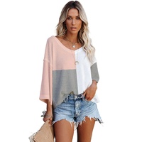 Azura Exchange Colorblock Long Sleeve Oversized Top - S thumbnail
