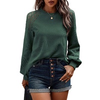 Azura Exchange Lace Textured Long Sleeve Pullover - L thumbnail