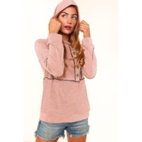 Azura Exchange Princess Line Out Seam Hoodie with Front Buttons - L thumbnail