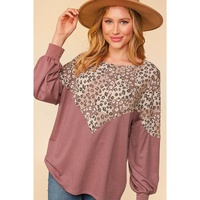 Azura Exchange Animal Print Patchwork Top - L thumbnail