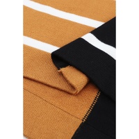 Stripe Oversized Contrast Printed Dropped Shoulder Top - M thumbnail