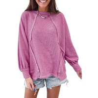 Azura Exchange Exposed Seam Terry Pullover - S thumbnail