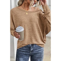 Azura Exchange Button Decor Dolman Sleeve Top - XL thumbnail